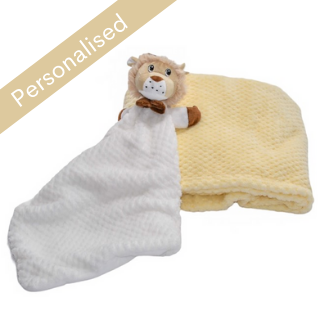 Personalised Baby Blanket & Comforter - White image